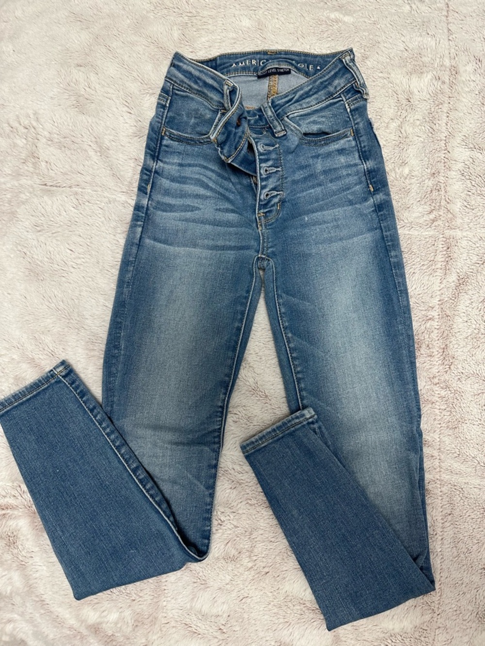 American Eagle Outfitters High-Rise Blue Skinny Jeans